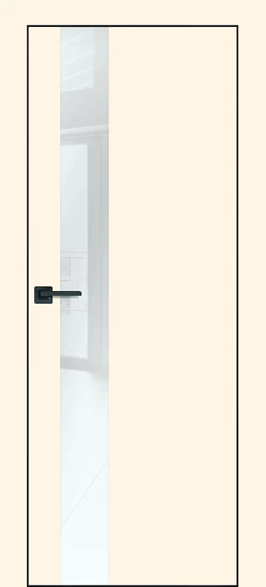 Фото Межкомнатная дверь PX-10 черная кромка с 4-х ст. Дуб скай белый