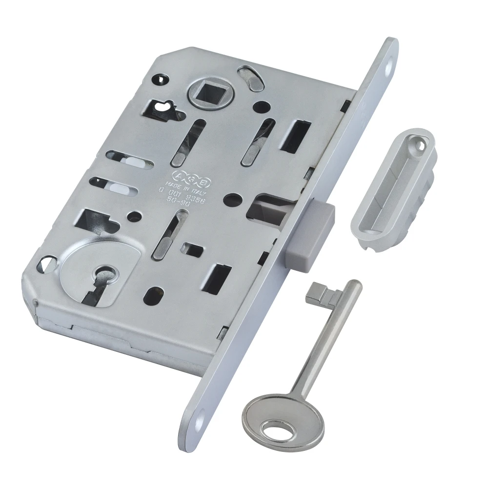 Фото B06101.50.34.640 Корпус врезного замка под кл.. (мат. хром) MEDIANA POLARIS с отв. планкой (скин)