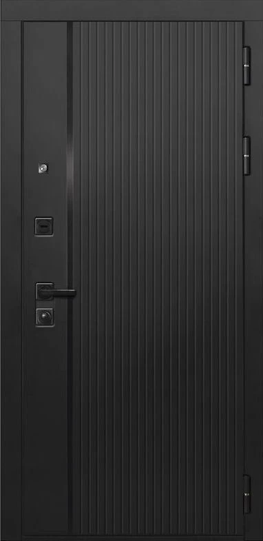 Входная дверь ДвериПРО L-45 ФЛ-659 (12мм, nussbaum+черная патина винорит) DPRO195553 внешняя сторона