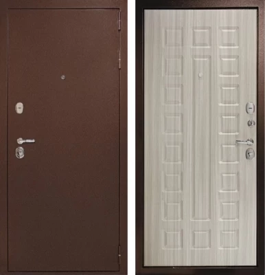 Дверь Рубикон 1 Медь Сандал белый