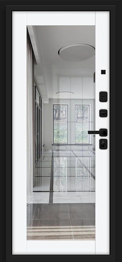 Входная дверь Флэт/SBlack Black Shell/White Silk BR6170 внутренняя сторона