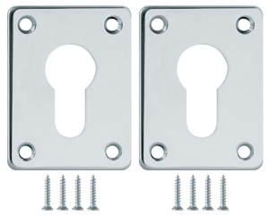 Накладка на цилиндр ESC.C+C/K.set (ESC083) CP хром (2шт.)